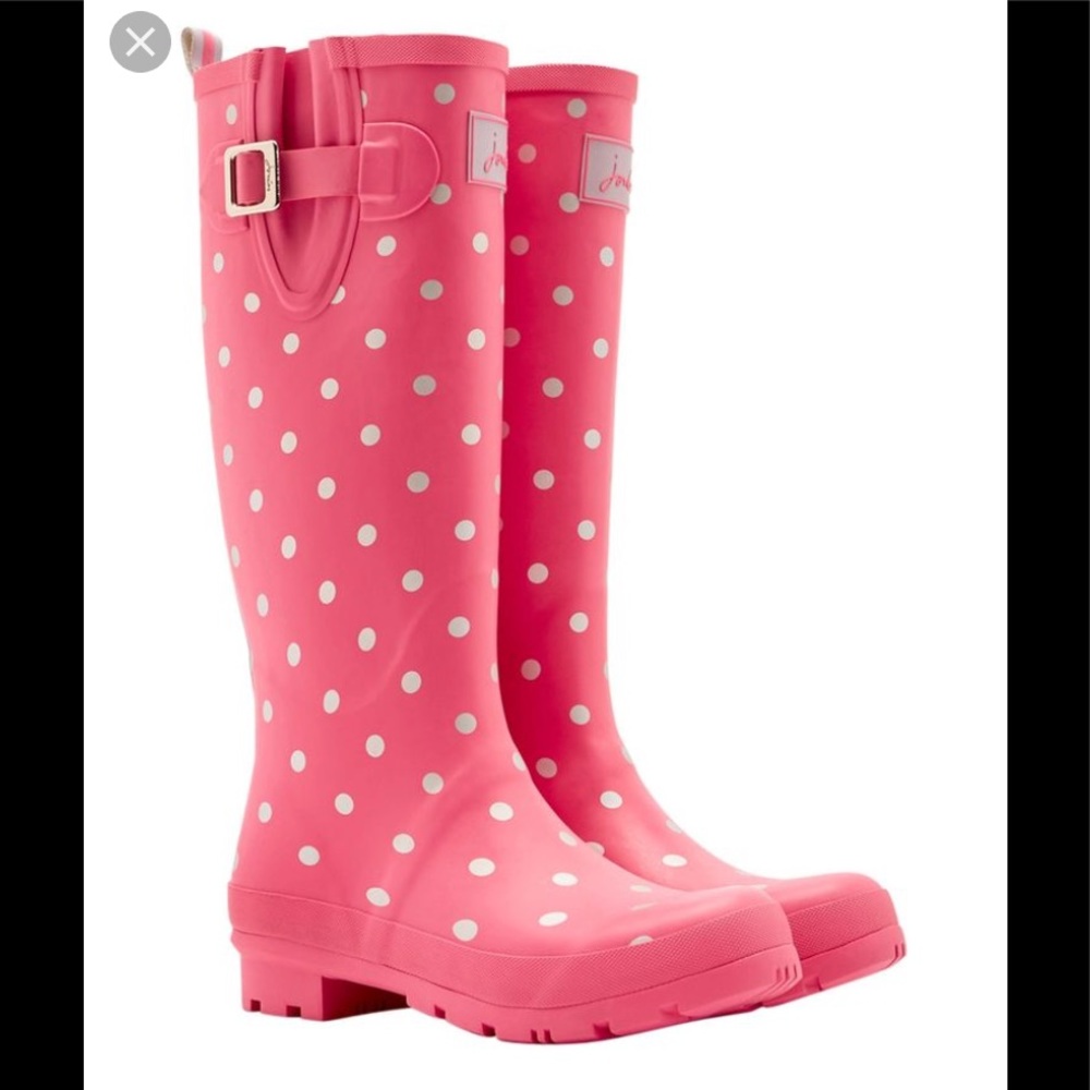 Joules Pink Spot Rainboots US Size 6M